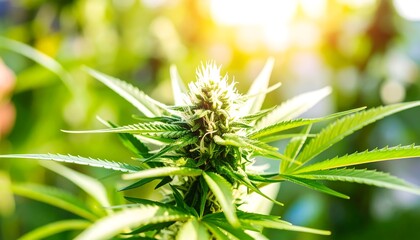 Close-up of cannabis plant bud (1)