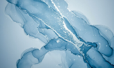 Frozen Iridescent Watercolor Ice Texture