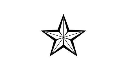Obraz premium Geometric star illustration against a white background enhancing minimalism and simplicity