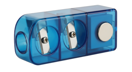 Double Pencil Sharpener Blue Plastic Office Supplies