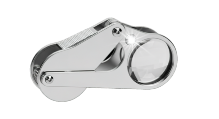 Silver Jewelers Loupe Magnifier Closeup Studio Shot