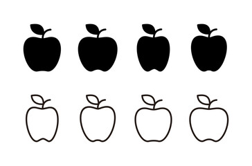 Apple icon logo design. Apple sign and symbols for web design.