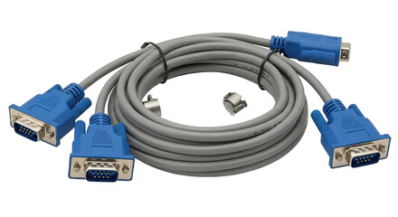 Dual Head VGA Cable with Adaptor Studio Shot
