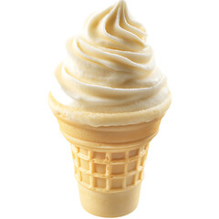 Soft-Serve Ice Cream in Waffle Cone