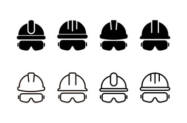 Helmet icon logo design. Motorcycle helmet sign and symbol. Construction helmet icon. Safety helmet