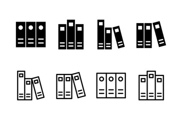 Library icon logo design. education sign and symbol