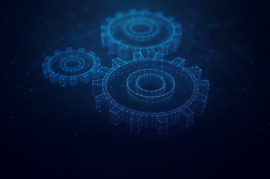 Gear Abstract Digital Mesh