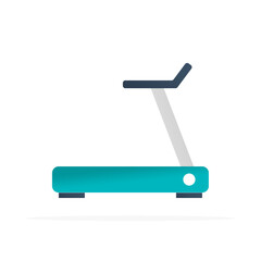Treadmill icon, colored flat vector. Modern and minimalist design.