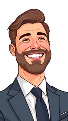 Portrait of a handsome, smiling businessman in a suit