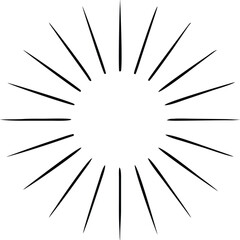 Obraz premium Radiant sunburst graphic with clean lines, perfect for design accents and bright ideas.