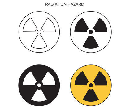 This icon, the trefoil, warns of a radiation hazard. It's used globally to mark radioactive materials and areas with ionizing radiation.