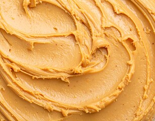 Creamy peanut butter texture close-up