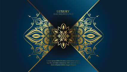 Luxury mandala background golden arabesque pattern Arabic Islamic east style. Ramadan Background