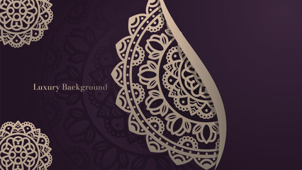 Luxury mandala background golden arabesque pattern Arabic Islamic east style. Ramadan Background