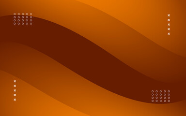 Orange gradient backdrop with small circle and cross patterns.