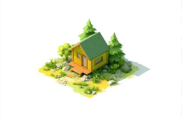 house on a white background