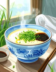 Creamy rice dish with sauce