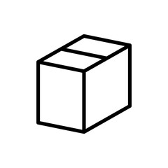 Box icon symbol for apps and websites. box sign and symbol, parcel, package