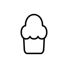 Cup cake icon symbol for apps and websites. Cup cake sign and symbol