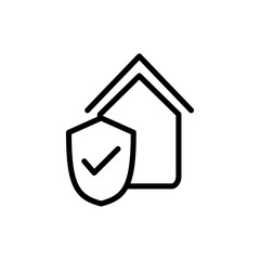 home insurance icon symbol for apps and websites. home protection sign and symbol