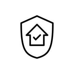 house insurance icon symbol for apps and websites. house protection sign and symbol