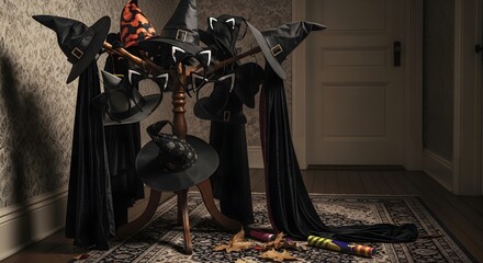 Get spooky ready with these witch hats and cat ear headbands for your Halloween costume party