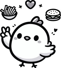 Obraz premium Fried Chicken Mascot