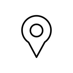Pin icon symbol for apps and websites. Location sign and symbol. destination icon. map pin