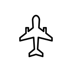 Plane icon symbol for apps and websites. Airplane sign and symbol. Flight transport symbol. Travel sign. aeroplane