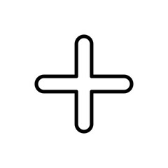 Plus icon symbol for apps and websites. Add plus sign and symbol