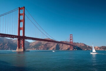 Naklejka premium golden gate bridge