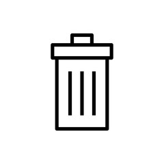 Trash icon symbol for apps and websites. trash can icon. delete sign and symbol.