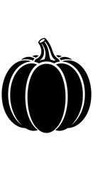 Pumpkin Illustration on White Background for Fall Designs