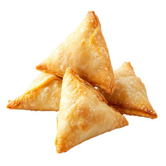 Tasty samosas with spicy sauce!. PNG image, transparent background
