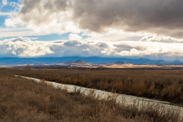 Winter Landscape at Klamath Basin National Wildlife Refuge Complex.