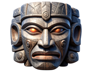 totem pole isolated on white