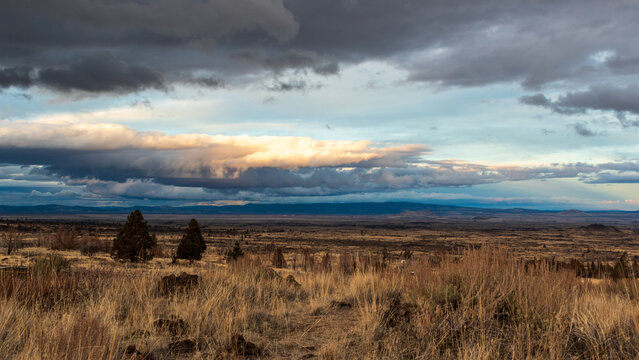 Volcanic Landscape at Lava Beds National Monument in Winter
