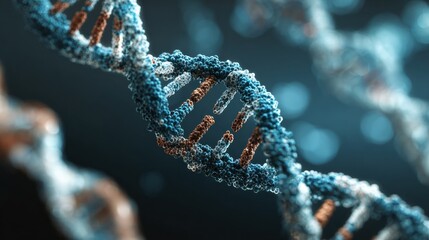 Molecular Structure of DNA Showcasing the Double Helix Formation Captured in High Detail for Study and Research Purposes