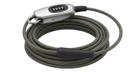 Combination Cable Lock Security Device Close Up