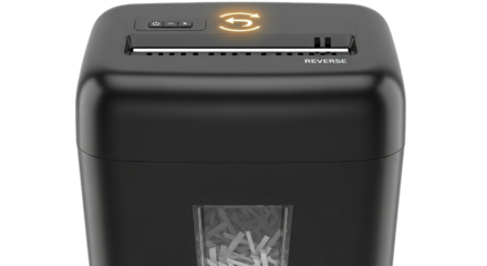 Black Office Paper Shredder Top Down View