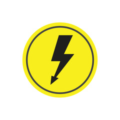 High Voltage Warning Sign. Electric Hazard Symbol. Danger Electricity Safety Icon. Power Shock Hazard Symbol Vector