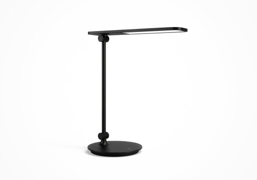 Modern desk lamp isolated on white background, clean commercial stock photo.