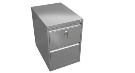 Modern Metal Two Drawer Filing Cabinet Office Storage