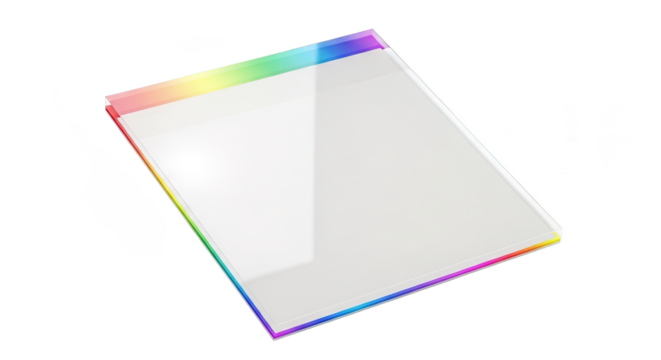 Rainbow Edge Acrylic Sheets Transparent Stacked