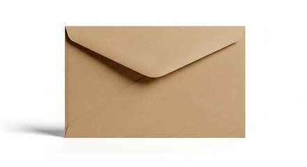 Closed square brown paper envelope, perfect for invitations, cards, and personal correspondence, offering a clean and natural aesthetic for various communication needs .
