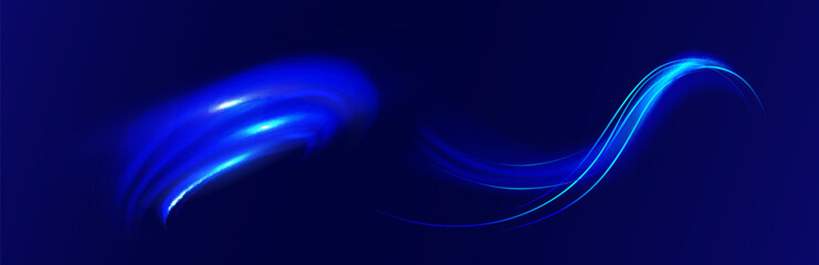 Light trail wave, fire path trace line, car lights, optic fiber and incandescence curve twirl. High speed road in night time abstraction. Sport car is made of polygons, lines and connected dots.