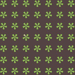 Green flower icon. Nature design illustration. Green flower petals. Seamless floral pattern.