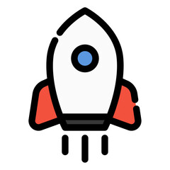 start up rocket icon