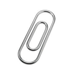 Metal Paperclip: 3D Render, Office Supply, Stationery Icon