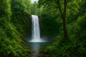 Obraz premium waterfall in the forest